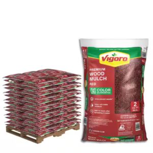 2 cu. ft. Premium Brown Wood Shredded Bagged Mulch (Pallet of 65 bags)